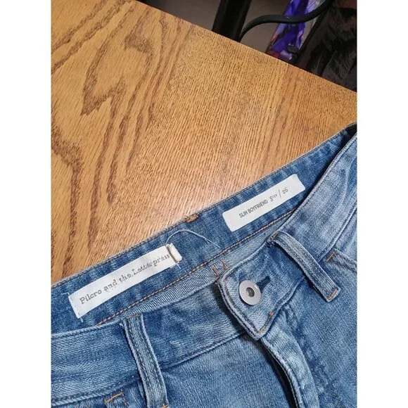 PILCRO And The Letterpress Womens Jeans 26 BLUE SLIM BOYFRIEND Preowned - Picture 5 of 12